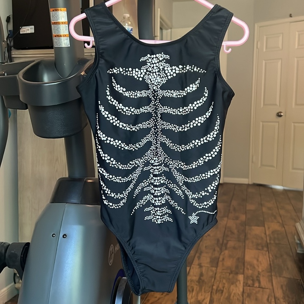 Child Medium (CM) Skeleton Halloween leotard